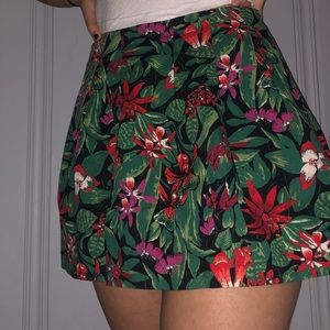 ZARA Floral Mini Skirt